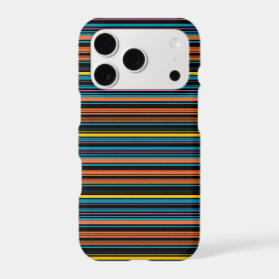 Cute black blue stripes iPhone 17 pro case