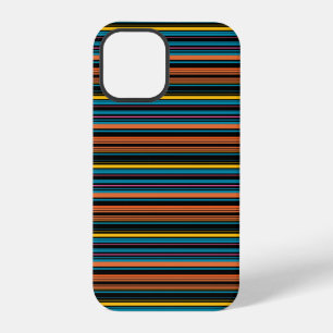 Cute black blue stripes iPhone 12 pro case