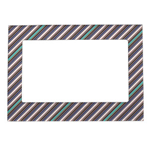 Cute black blue stripes magnetic frame