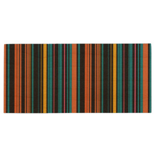 Cute black blue stripes wood flash drive