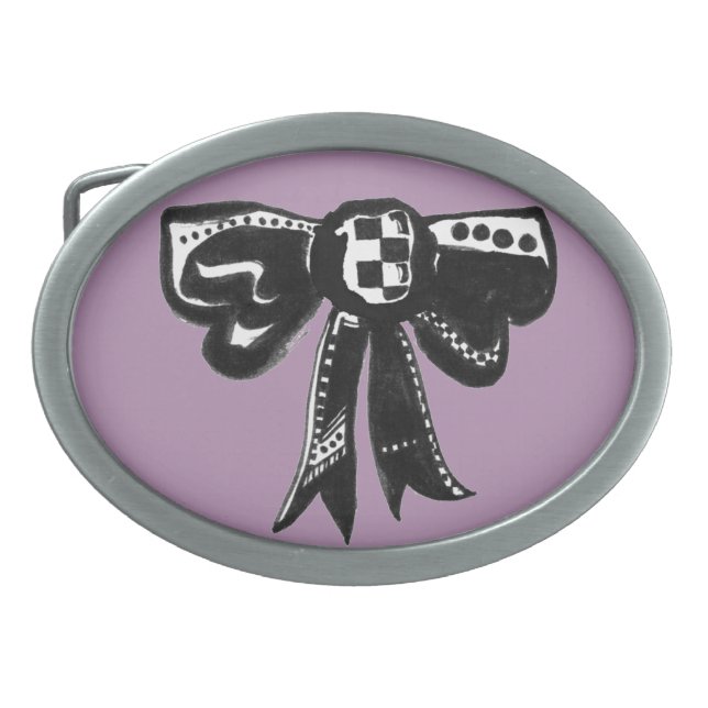 Cute Black Bow Belt Buckle (Front)