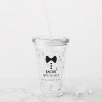 Cute Black Bow Tie & Buttons Ring Bearer Wedding