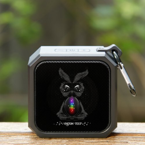 Cute Black Bunny with Chakra Rainbow Soul Bluetooth Speaker