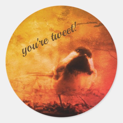 Cute Black_Capped Chickadee Youre Tweet Nature Classic Round Sticker