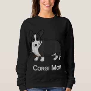 Cute Black Cardigan Welsh Corgi Mom Dog Lover Sweatshirt