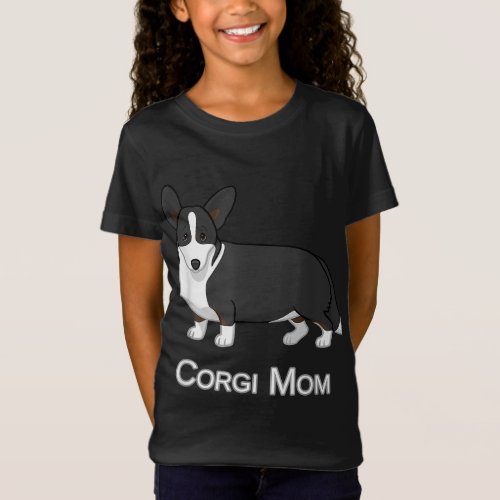 Cute Black Cardigan Welsh Corgi Mom Dog Lover T_Shirt