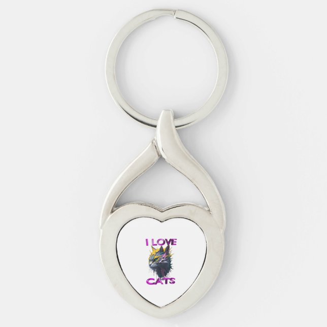 Cute black cat  1 keychain (Front)