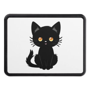 Cute Black cat 2 Hitch Cover