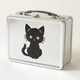 Cute Black cat 2 Metal Lunch Box