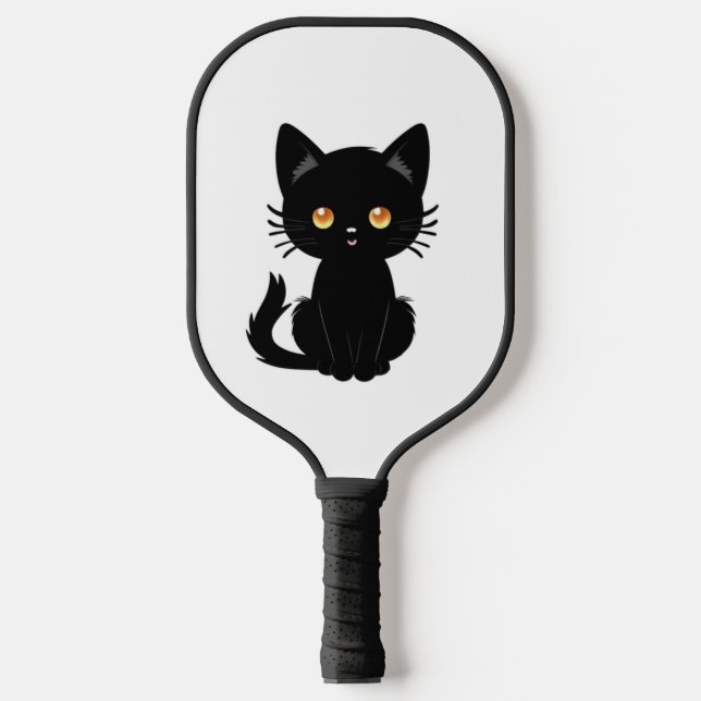 Cute Black cat  2 Pickleball Paddle (Front)