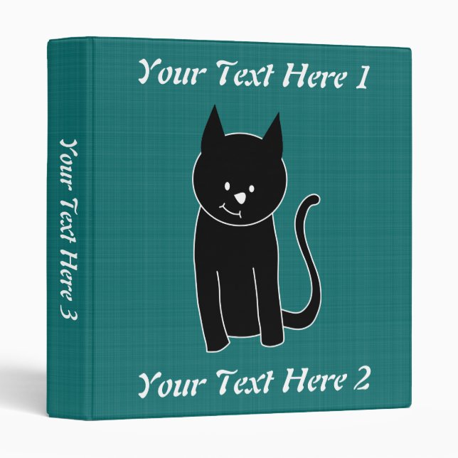 Cute Black Cat Binder (Front/Spine)