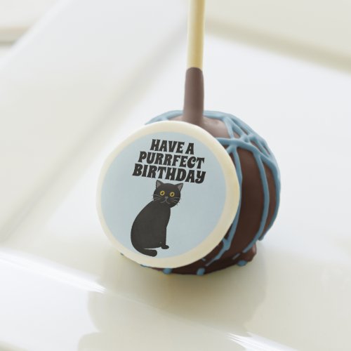 CUTE BLACK CAT BIRTHDAY CHOCOLATE CAKE POPS