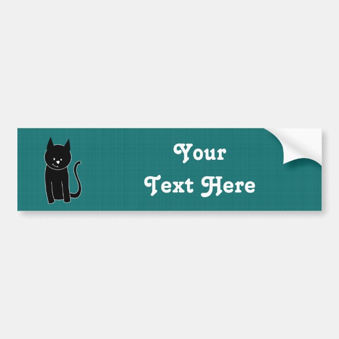 Cute Black Cat Bumper Stickers