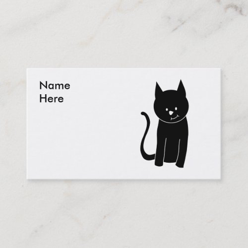 Cute Black Cat Business Card Templates