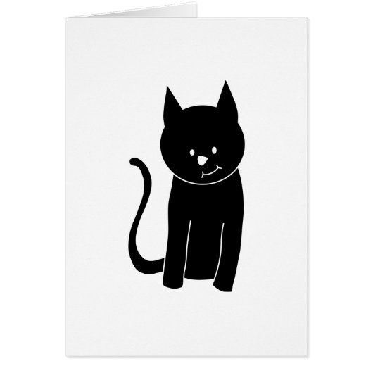 Cute Black Cat Cards (Front)