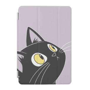 Cute Black Cat Cartoon – iPad Case