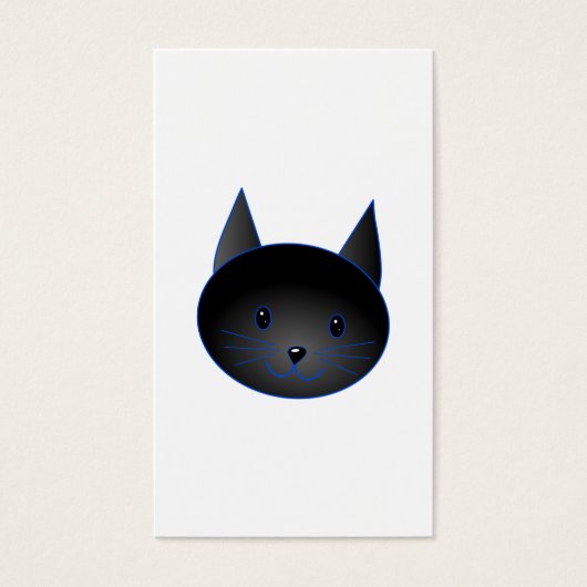 Cute Black Cat. Cat Cartoon illustration. (Front)