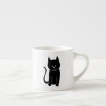 Cute Black Cat Espresso Cup at Zazzle
