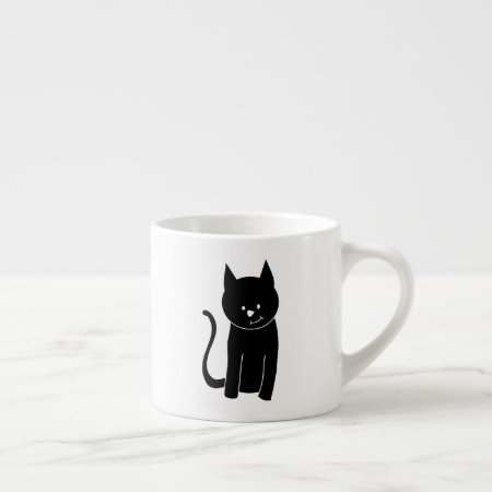 Cute Black Cat Espresso Cup
