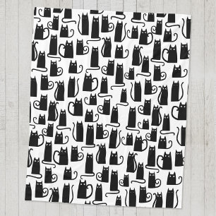 Cute Black Cat Fleece Blanket