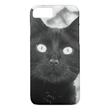 Cute Black Cat Girly Iphone 8/7 Case by stdjura at Zazzle