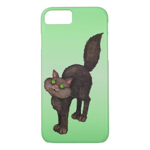 Cute Black Cat Green Eyes iPhone 87 Case