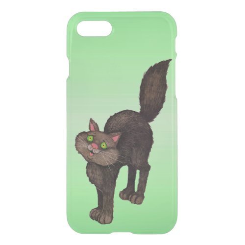 Cute Black Cat Green Eyes iPhone SE87 Case