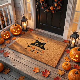 Cute Black Cat Halloween Doormat