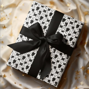 Cute Black Cat Halloween Pattern for Cat Lovers Wrapping Paper