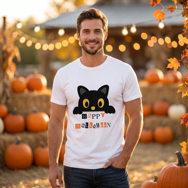 Cute Black Cat Halloween T-Shirt (Creator Uploaded)