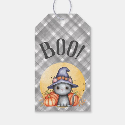 Cute Black Cat Happy Halloween Pop By Gift Tags