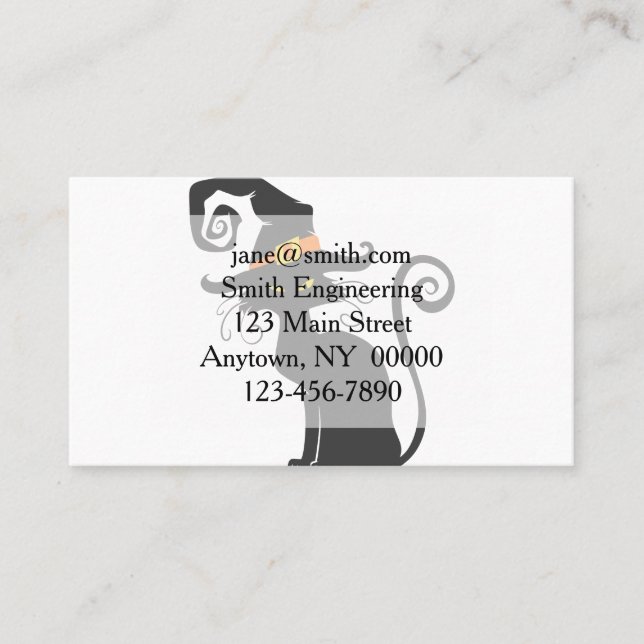 Cute black cat in a witch hat - Choose background Business Card (Front)