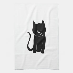 Cute Black Cat Kitchen Towel
