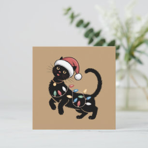 Cute Black Cat Lover Christmas Mom Gift Holiday   