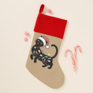 Cute Black Cat Lover Christmas Mom Gift Holiday    Christmas Stocking