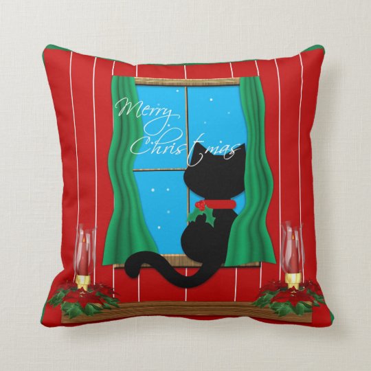 christmas cat pillow covers