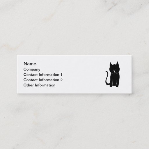 Customizable Cute Black Cat Business Cards