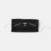 Cute Black Cat Nose Adult Cloth Face Mask (Front, Folded)