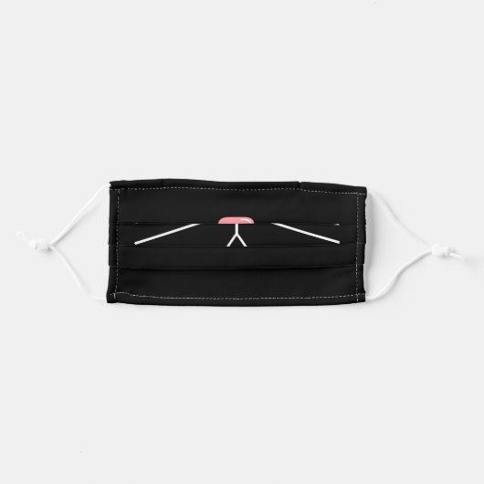 Cute Black Cat Nose Adult Cloth Face Mask (Front, Folded)