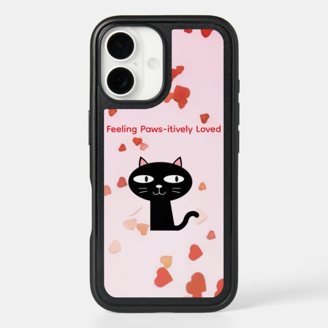Cute Black Cat OtterBox Case – Paws-itively Loved (Back)