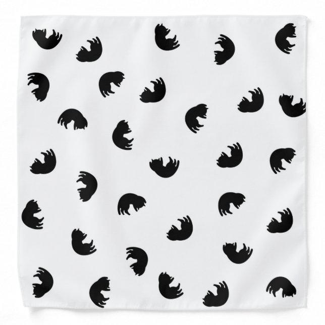 CUTE Black Cat Pattern Bandana (Front)