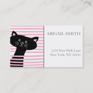 Cute Black Cat- Personalized Business Card