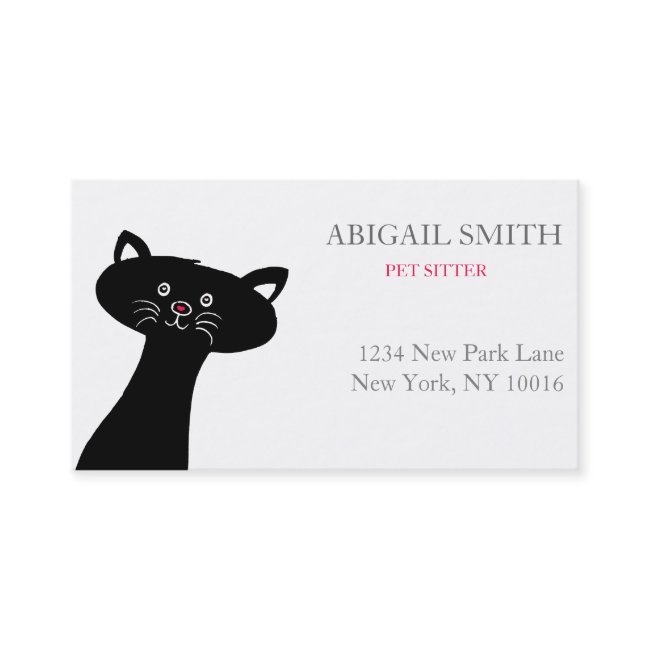 Cute Black Cat- Personalized Business Card