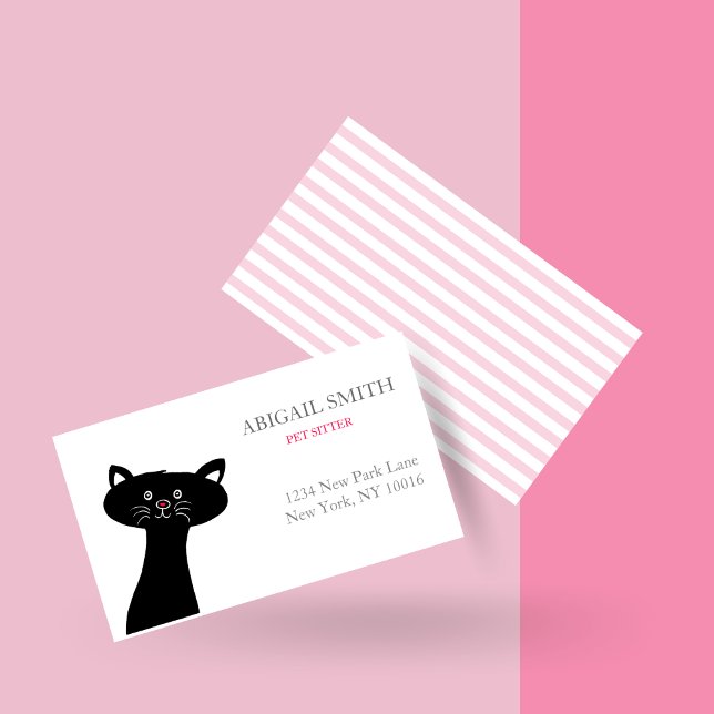 Cute Black Cat- Personalized Business Card (Creator Uploaded)