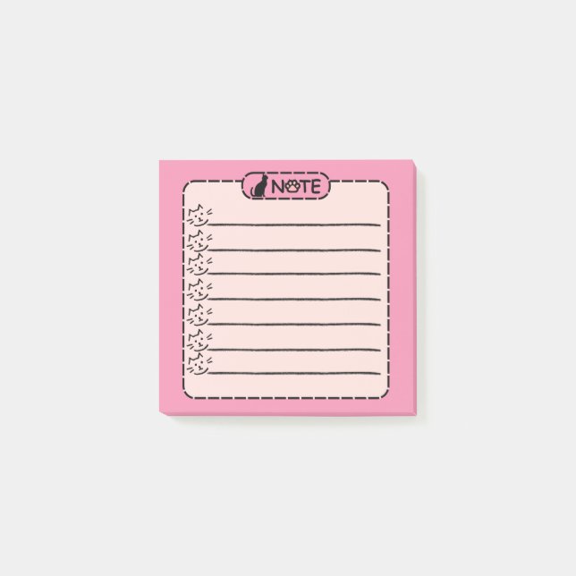 Cute Black Cat Personalized Notes (Front)