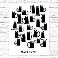 Cute Black Cat Personalized