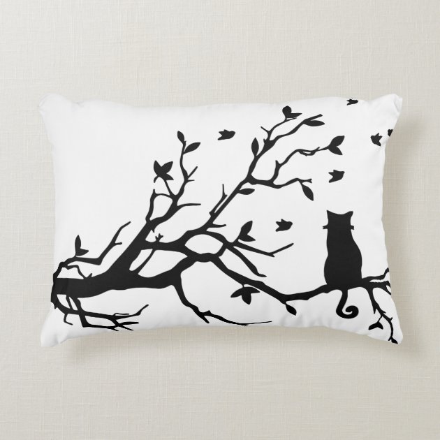 Cute Black Cat Pillows Zazzle