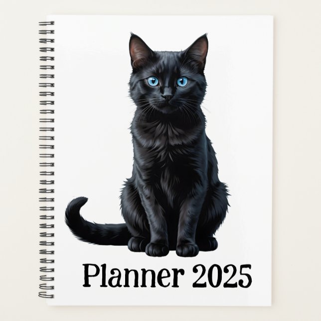 Cute black cat planner (Front)