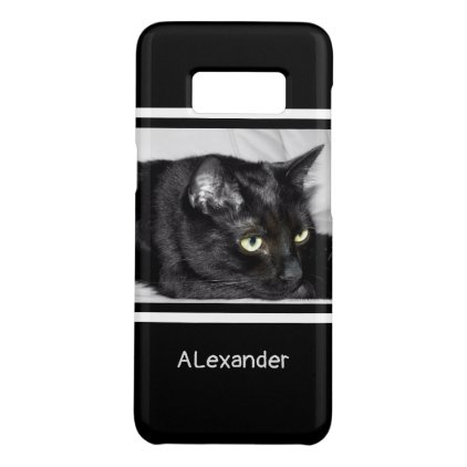 Cute Black Cat Portrait Case-Mate Samsung Galaxy S8 Case