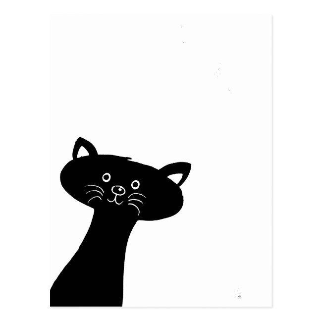 Cute Black Cat Postcard